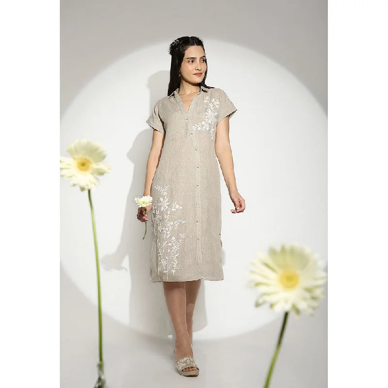 Kaveri Beige Natural Wave Dress