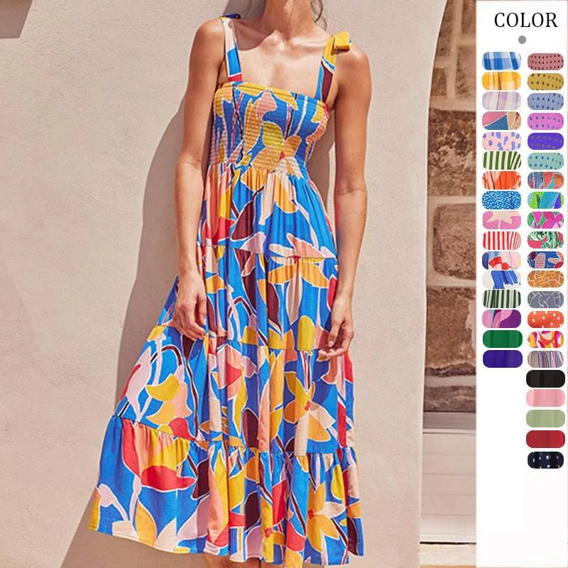 COMMUTER SLEEVELESS SPICE GIRL LONG SLING DRESS WOMEN