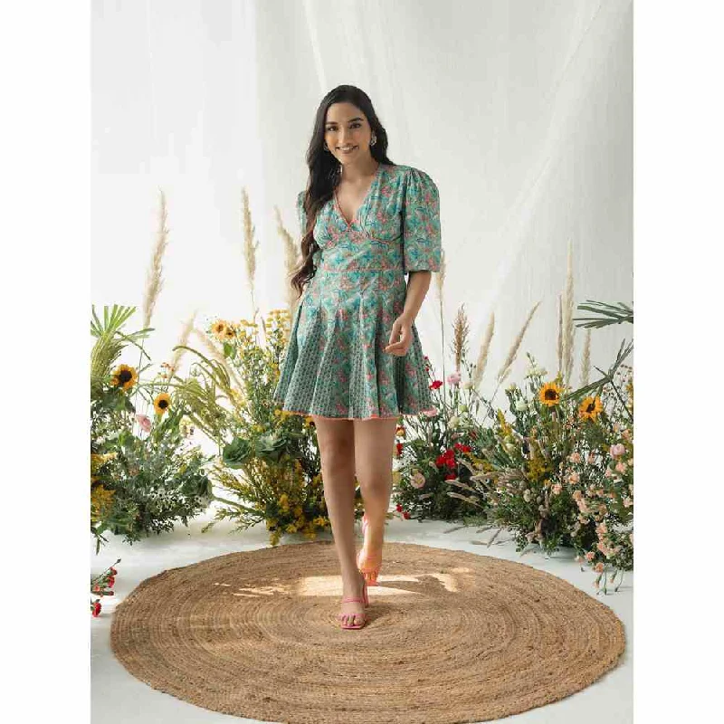 Old Marigold Leah Corset Blue Dress
