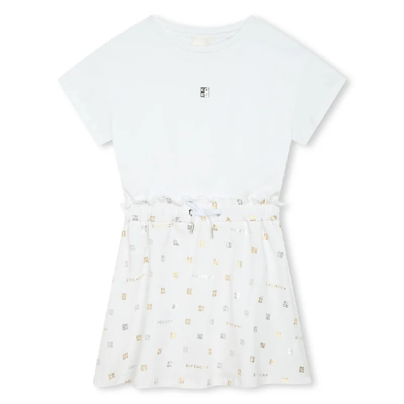 4G Pattern Cotton Dress
