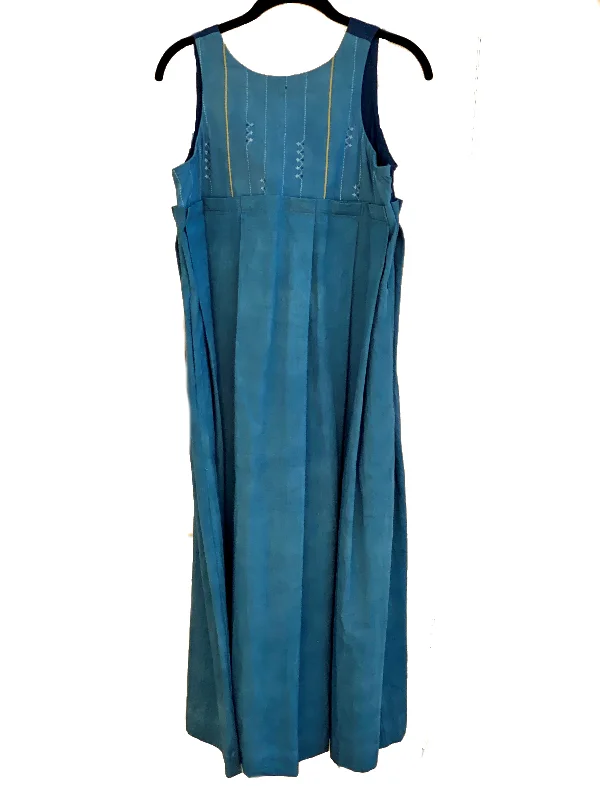 CROW Indigo Deep Back V-Neck Indigo Dress