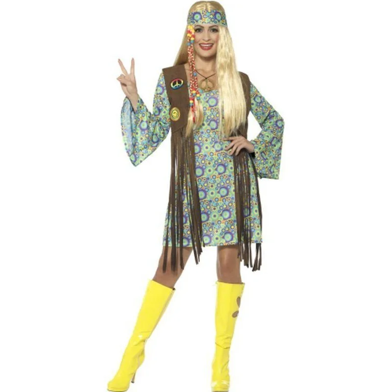 60s Hippie Chick Costume, with Dress