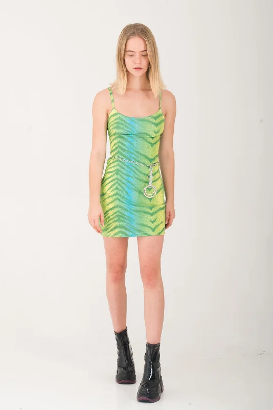 Neon Green Tiger Dress