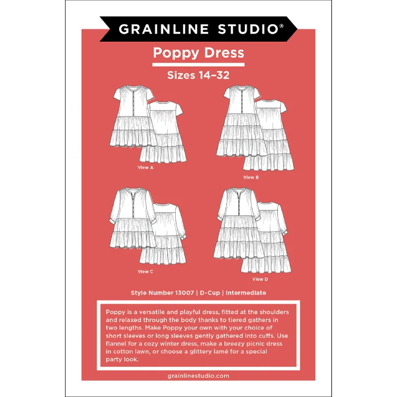 Grainline Poppy Dress 14-32
