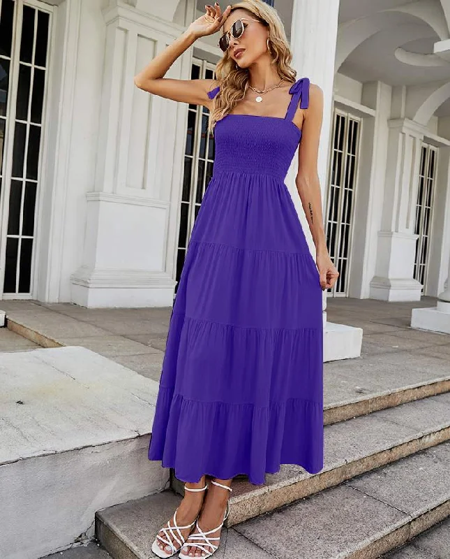 COMMUTER SLEEVELESS SPICE GIRL LONG SLING DRESS WOMEN