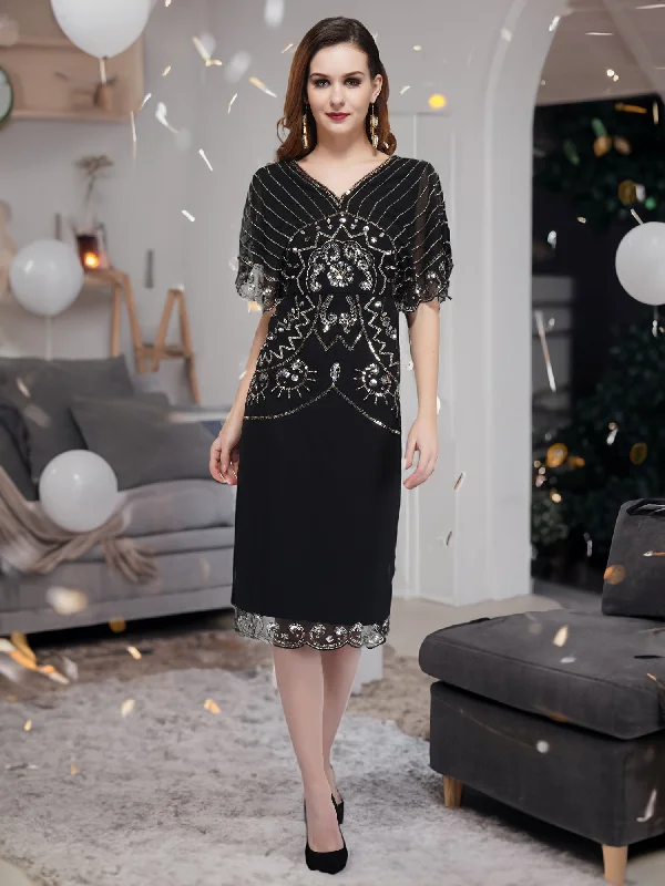 Metal Geometric Sequin Dress