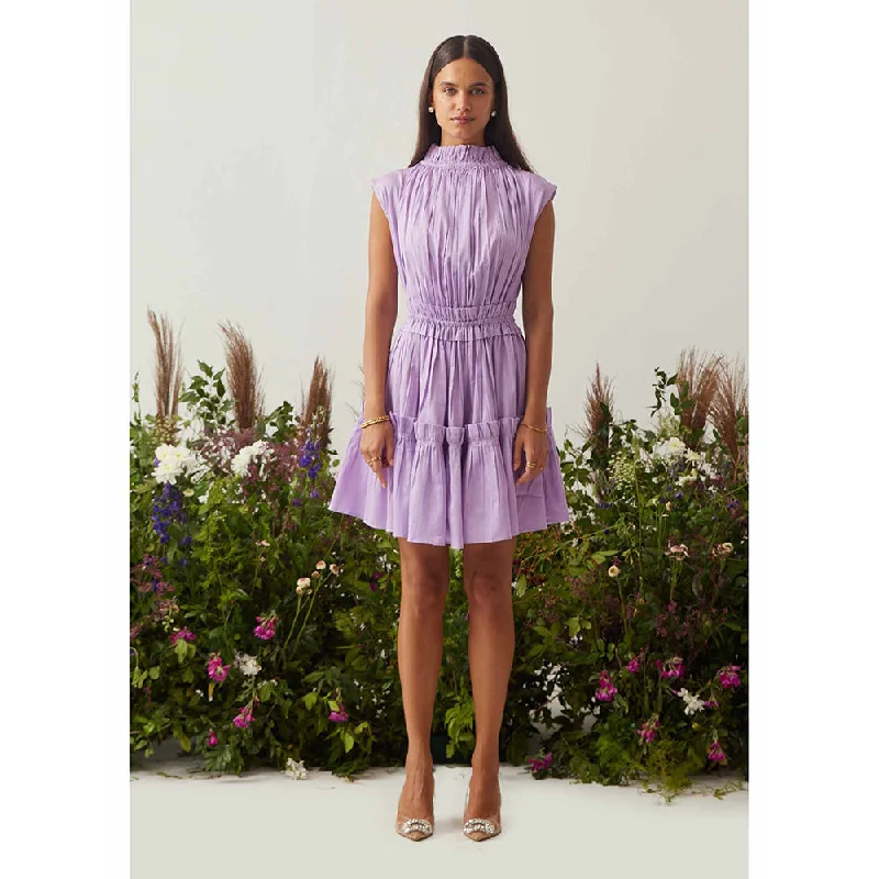 AMOSHI Lavender Pleated Jenna Dress