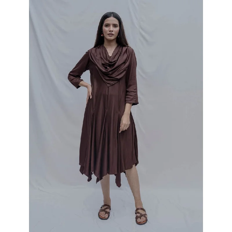 Bohame Brown Dream Cowl Dress