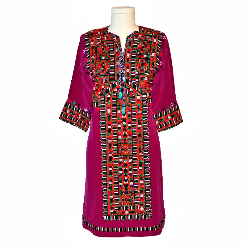 Limited Edition Embroidered Silk Crepe Dress #291
