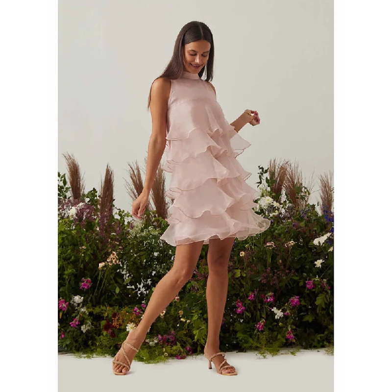 AMOSHI Pink Solid/Plain Cassie Dress