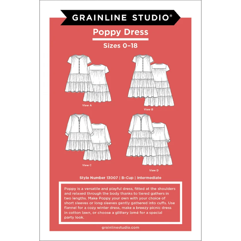 Grainline Poppy Dress 0-18