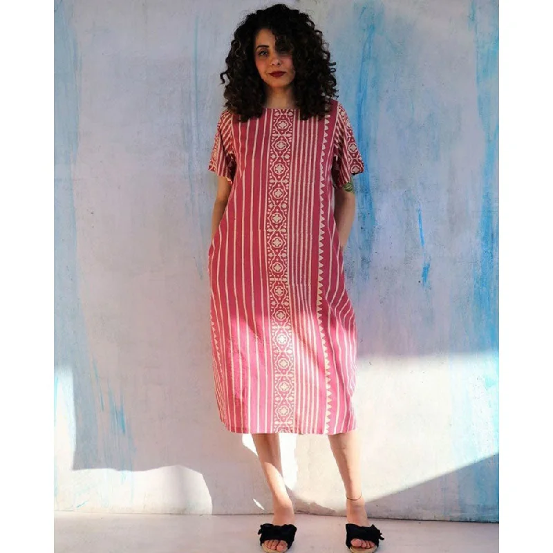 Chidiyaa Pink Cotton Dress