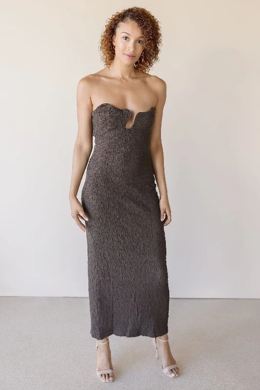Suvi Textured Strapless Dress