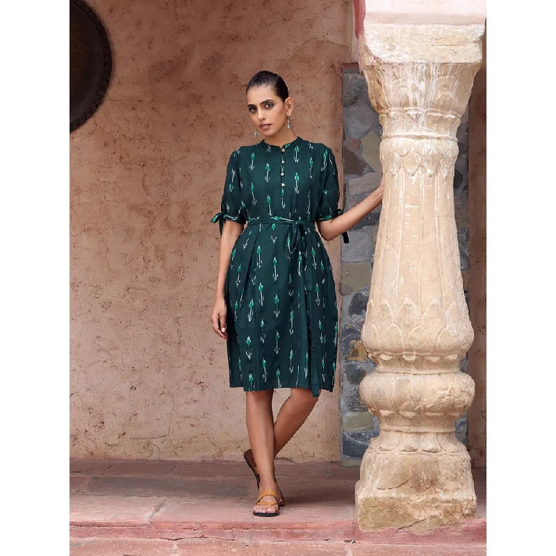HOC Crafts Ikkat Woven Dress