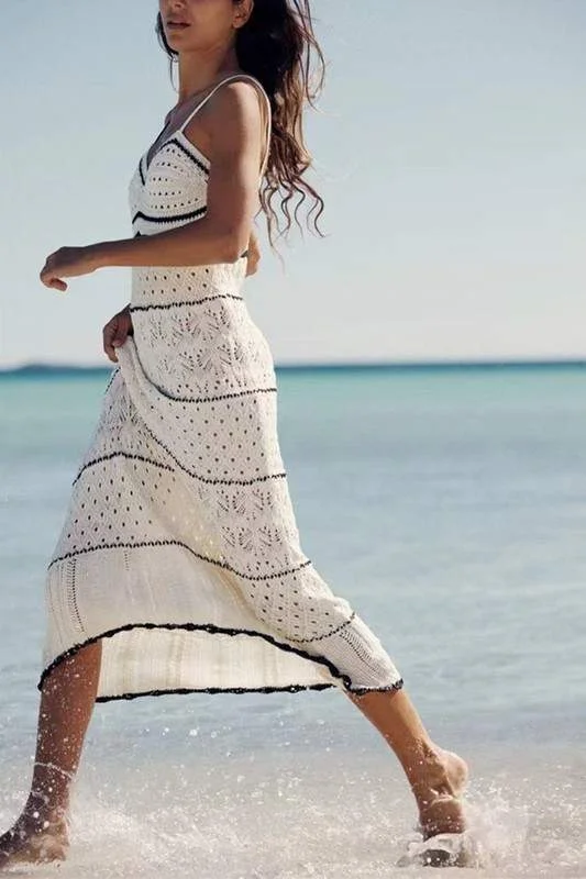 CROCHET CAMISOLE LONG DRESS