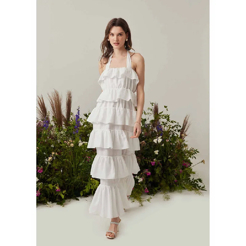 AMOSHI White Solid/Plain Remi Dress