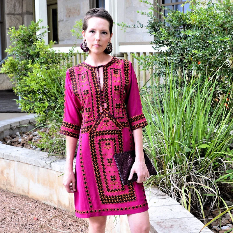 Limited Edition Embroidered Silk Crepe Dress #269