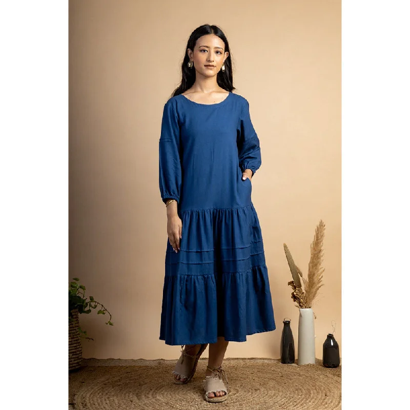 Mushio Vilas Dress with Pintuck Detailing