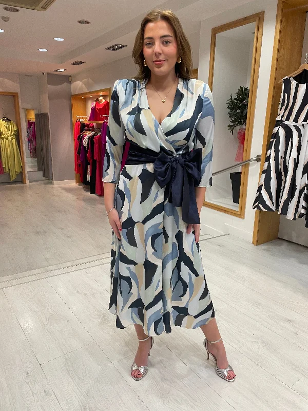 Rolemode Navy Swirl Dress