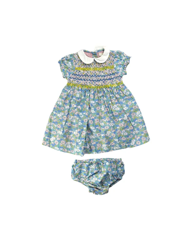 Boden Smocked Collar Dress Set 12-18M