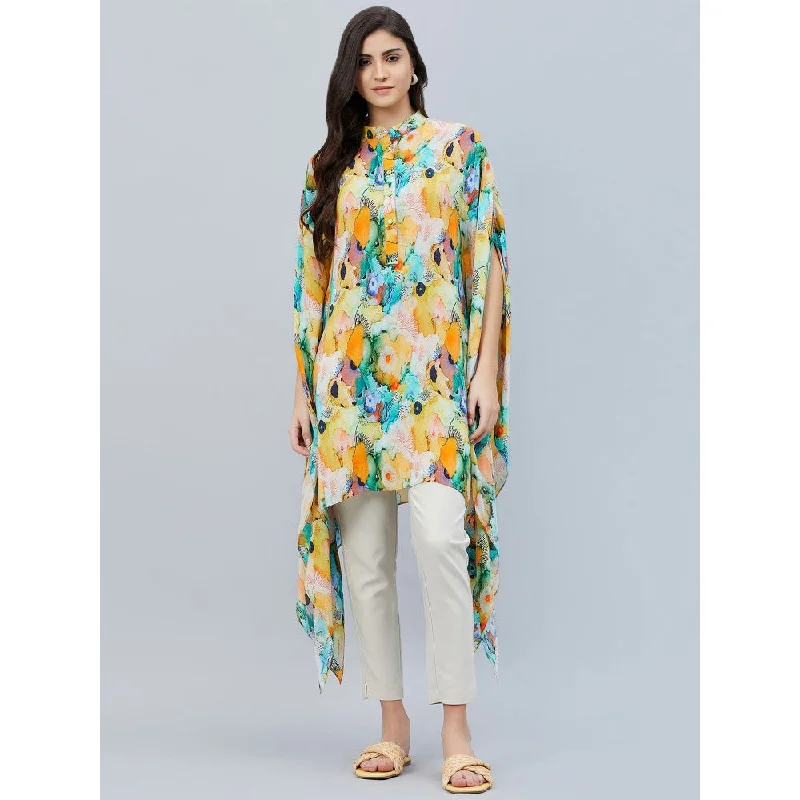 First Resort by Ramola Bachchan Multicoloured Marine Print Tunic Dress