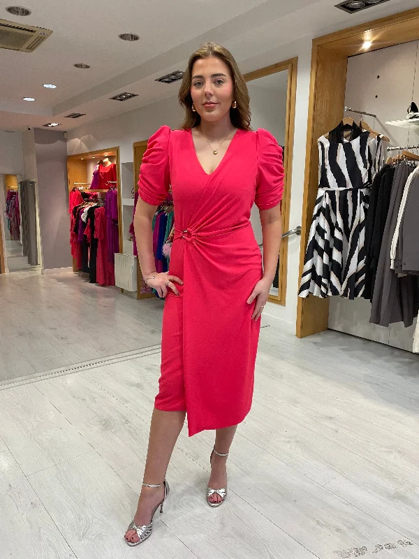 Casting Pink Ruche Dress