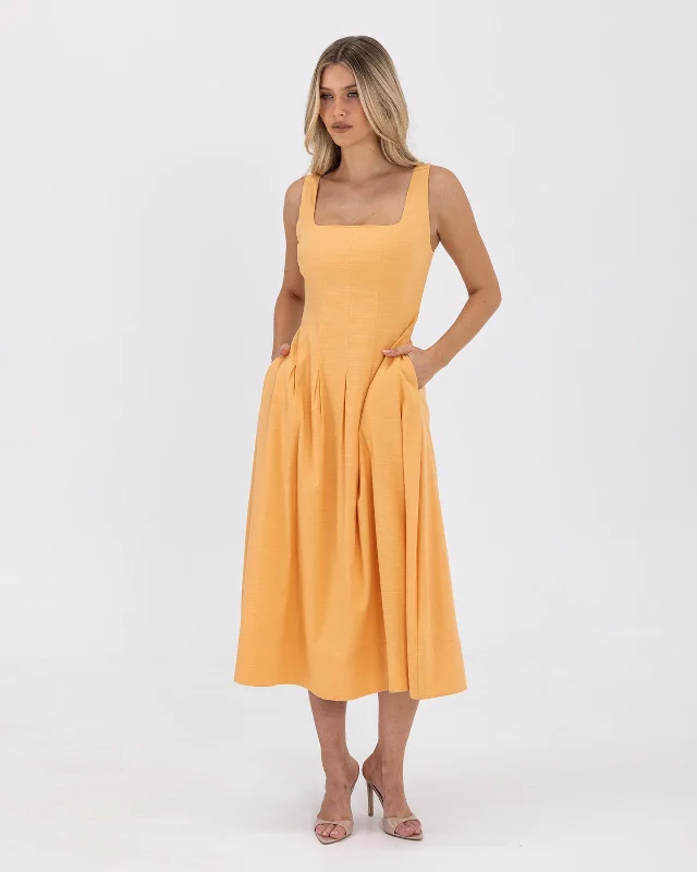 Paisley Dress-Yellow