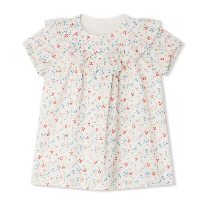 Falbalili Floral Print Ruffle Dress