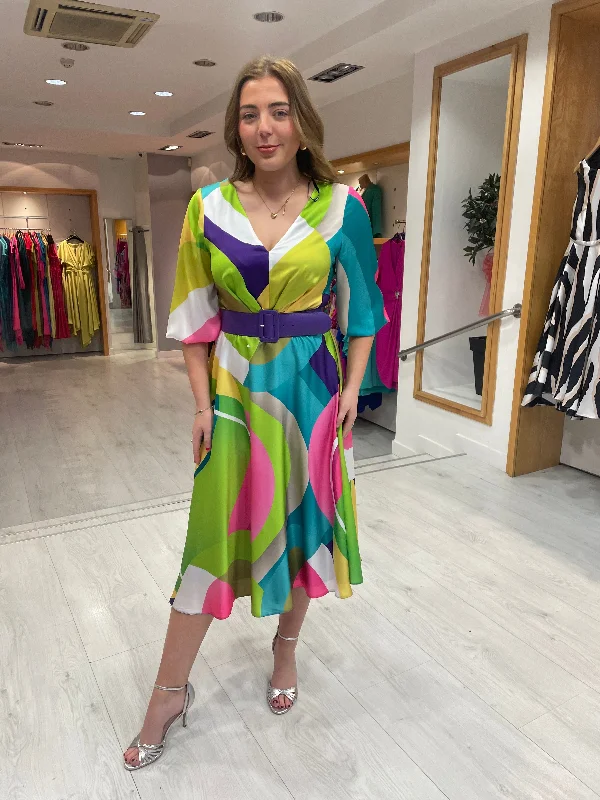 Moncho Heredia Multi Print Dress