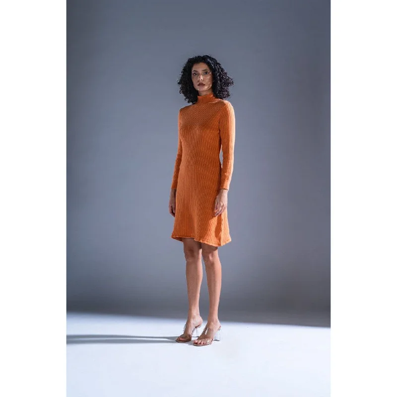 PRIMAL GRAY Apricot Knitted Casual Knit Dress
