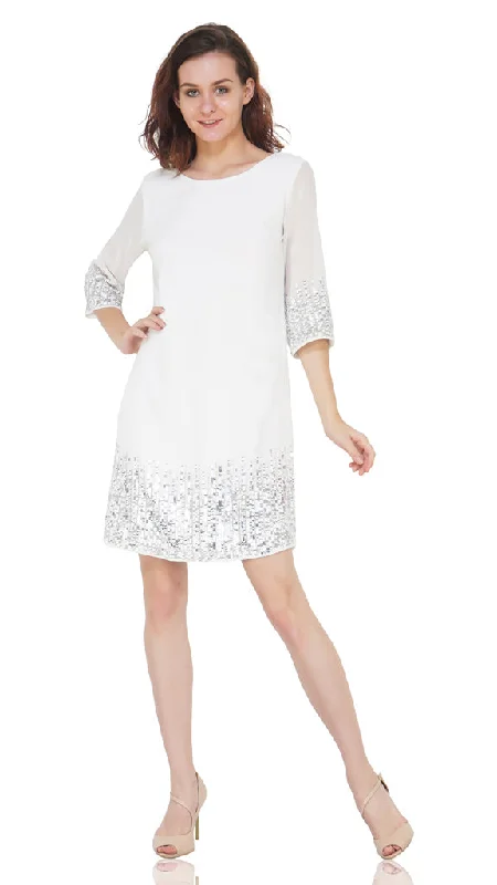 Sunrise Sequin White Dress