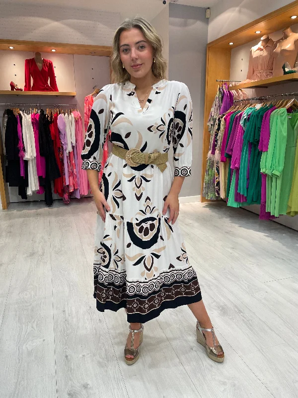 Smashed Lemon Sand Circle Dress