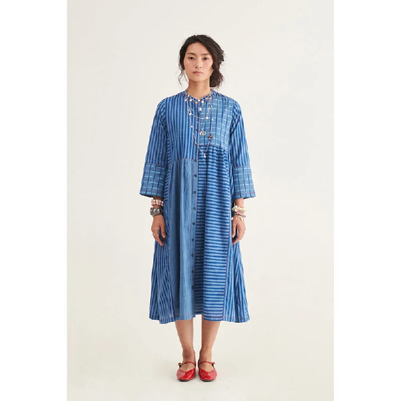 Prakriti Jaipur Blue Panel Dress