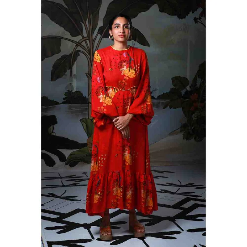 Ekastories Hen & Chick Hot Red Dress