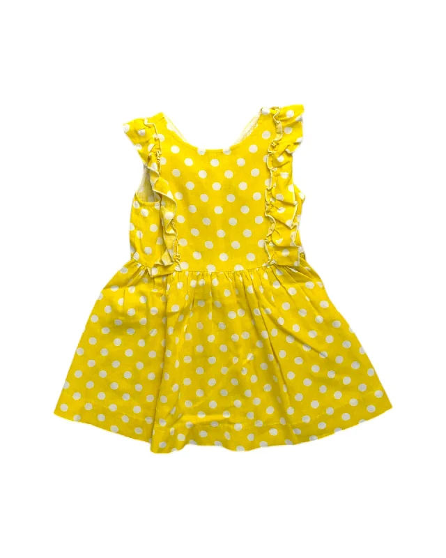 Petit Bateau Polka Dot Ruffle Dress 4T