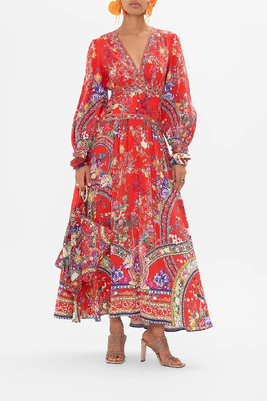 BUTTON THROUGH DRESS WITH EXTENDED WAISTBAND THE SUMMER PALACE Tunics Favorite customer