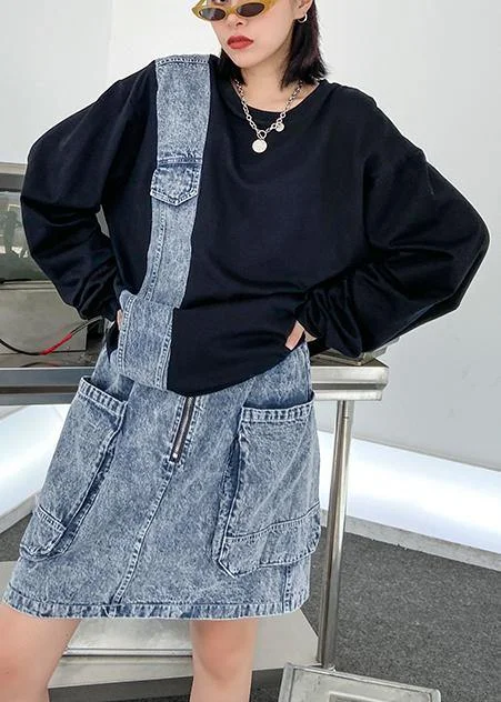 Autumn suit new female plus size fashion sweater + denim skirt two-piece Velvet Chenille Corduroy Autumn suit new female plus size fashion sweater + denim skirt two-piece Velvet Chenille Corduroy