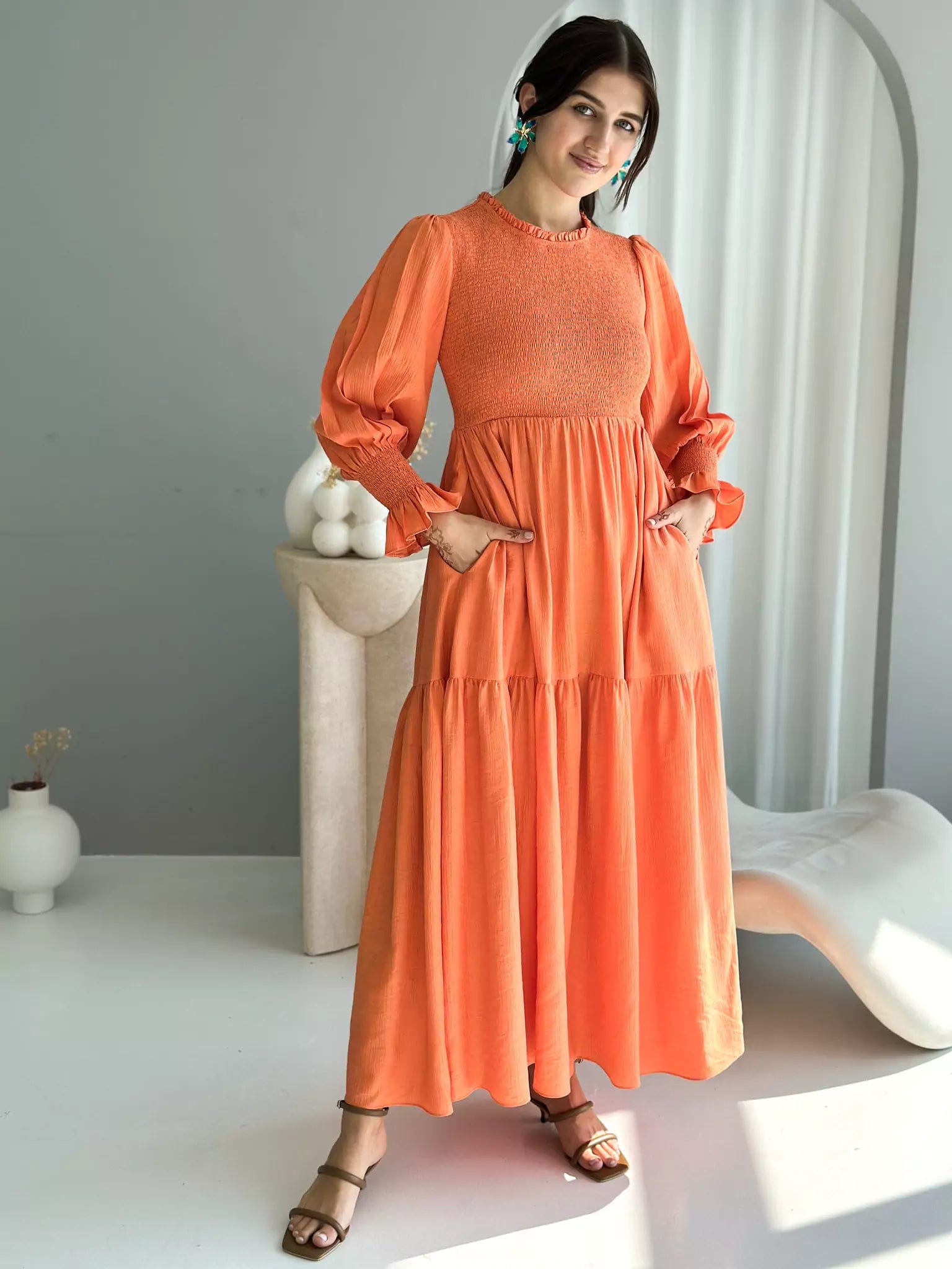 Citrus Long Dress Tunics Stylish modern