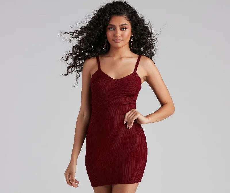 Hawt V-Neck Stylish Ribbed Sweater Dress Open Front Closed Front Wrap Front