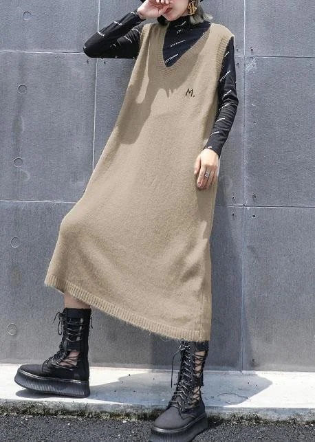 Comfy khaki Sweater knit top pattern Vintage sleeveless Big fall knit dress Boxy Sweater Fitted Sweater A-Line Comfy khaki Sweater knit top pattern Vintage sleeveless Big fall knit dress Boxy Sweater Fitted Sweater A-Line