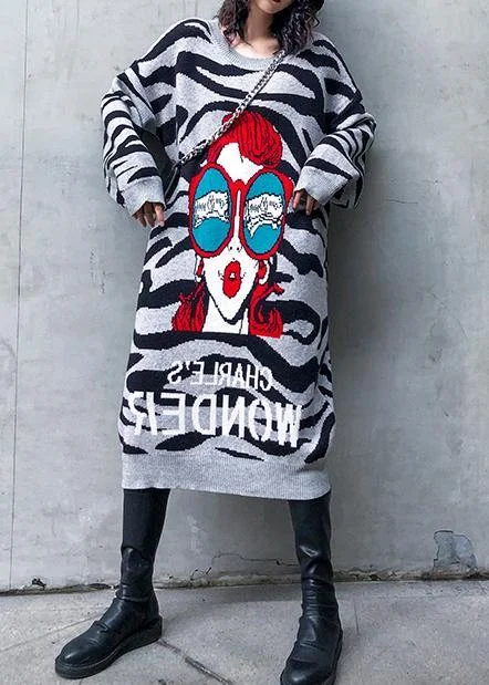 Simple black print Sweater Aesthetic Street Style o neck Art knitwear Tailored Straight A-Line Simple black print Sweater Aesthetic Street Style o neck Art knitwear Tailored Straight A-Line