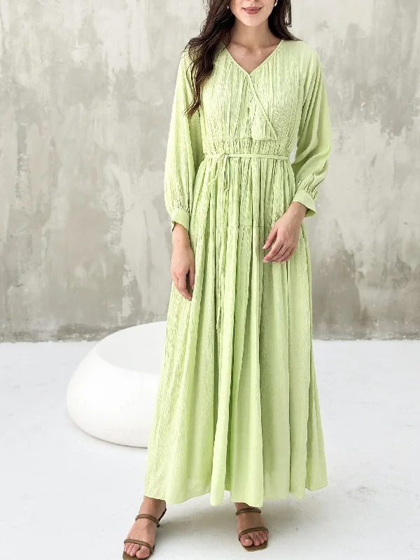 Sunlit Solid Long Dress Tunic Top Casual