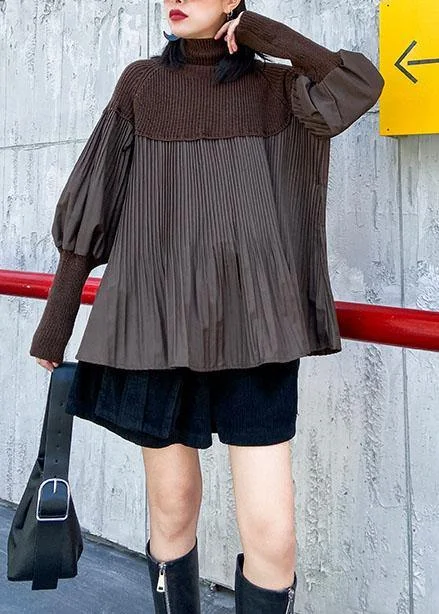 Vintage black sweater tops Puff Sleeve Loose fitting Cinched knit tops Velvet Chenille Corduroy