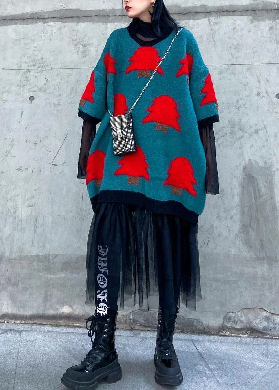 Women blue green Sweater weather plus size patchwork tulle daily sweater dress Cashmere Blend Cotton Blend Poly Blend Women blue green Sweater weather plus size patchwork tulle daily sweater dress Cashmere Blend Cotton Blend Poly Blend