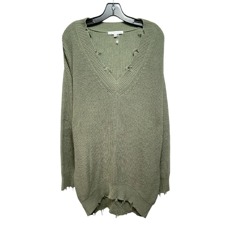 Distressed Dress Sweater By Young Fabulous & Broke In Green, Size: L Lightweight Heavyweight Midweight Distressed Dress Sweater By Young Fabulous & Broke In Green, Size: L Lightweight Heavyweight Midweight