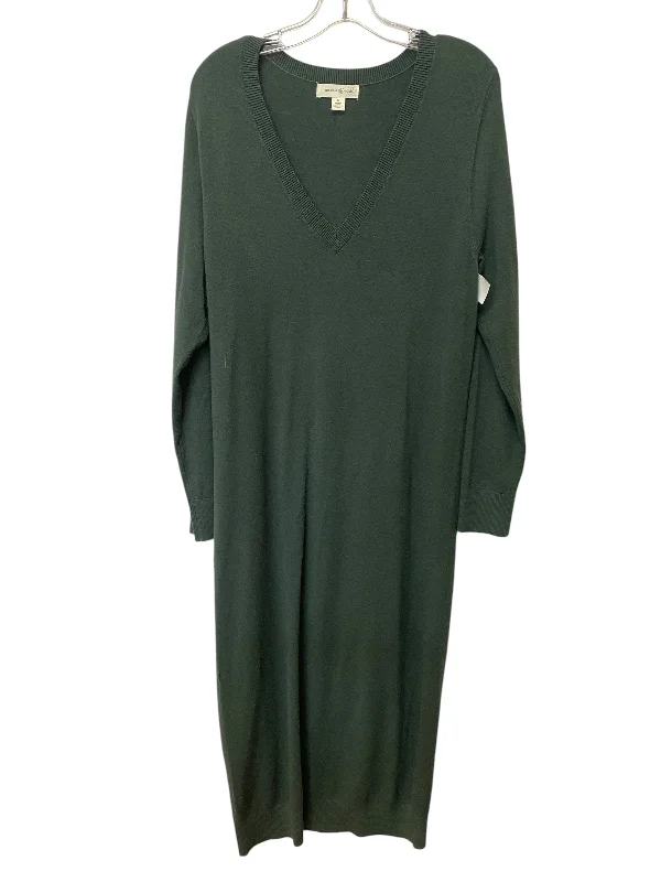Dress Sweater By Treasure And Bond In Green, Size: S Chenille Brocade Lace