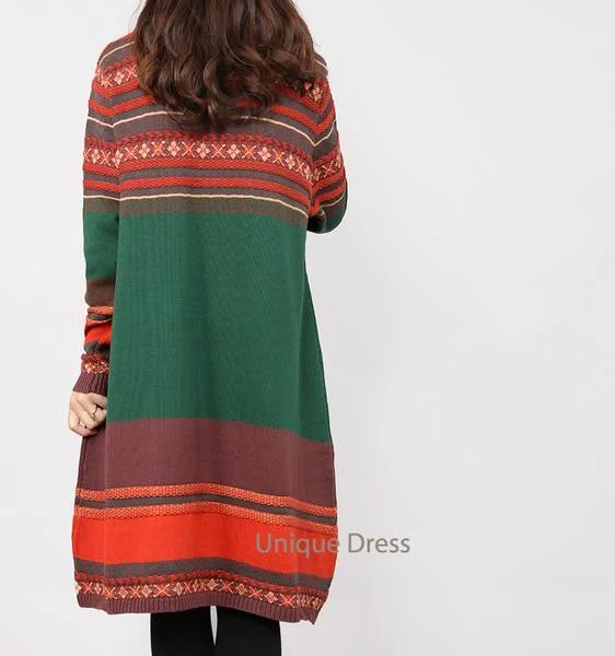 Green Oversize holiday long sweater dress Transparent Opaque Sheer