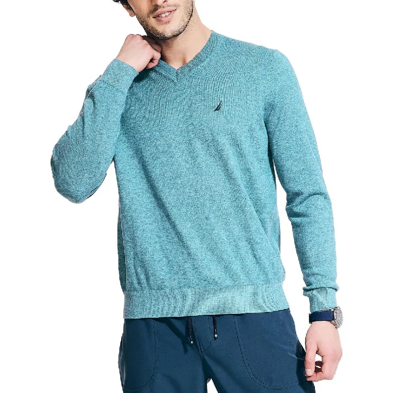 Nautica Mens Lightweight Knit V-Neck Sweater Anti-Pilling Anti-Shrink Durable