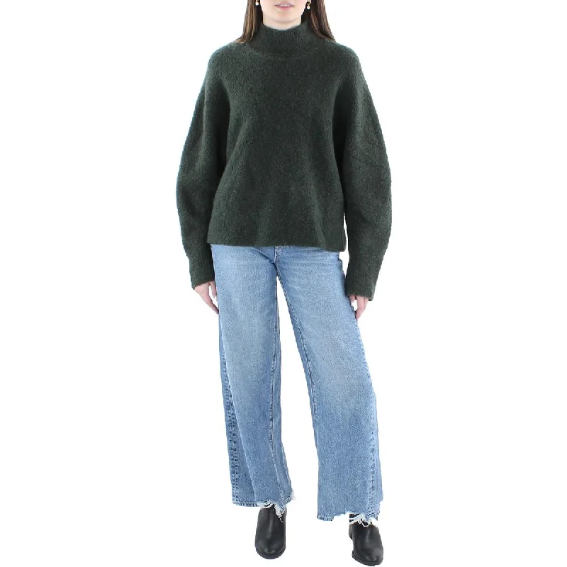 Theory Womens Yak Blend Wool Turtleneck Sweater Terry Blend Velvet Blend Canvas Blend
