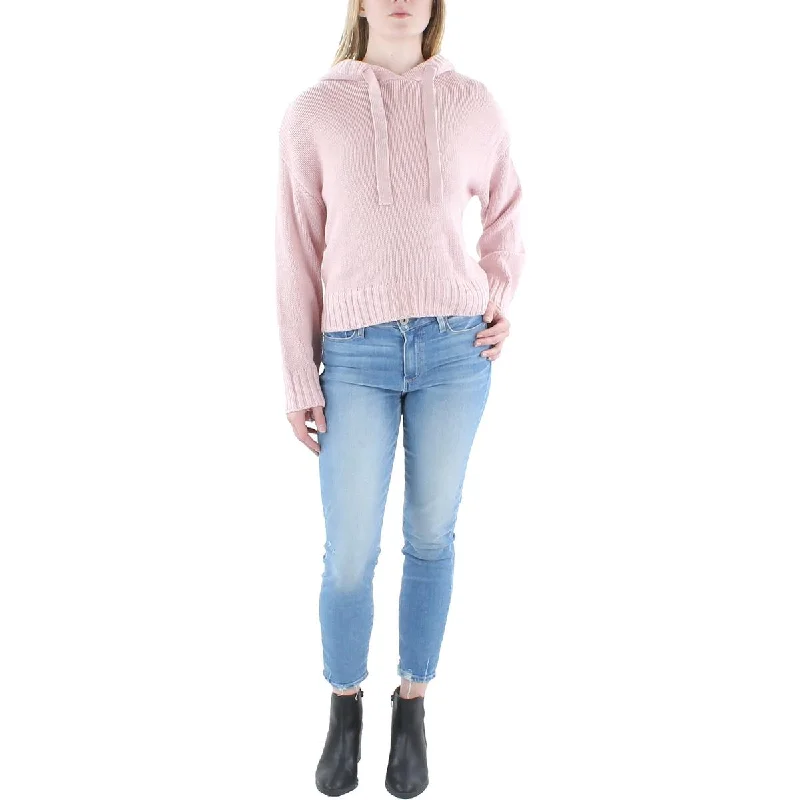 Z Supply Womens Harley Crop Comfy Hooded Sweater Tailored Straight A-Line